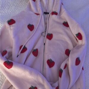 Strawberry Print Kids Jacket